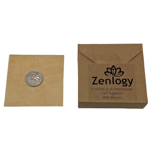Unbleached 5x5 Parchment Paper Square Sheets 500 ct by Zenlogy