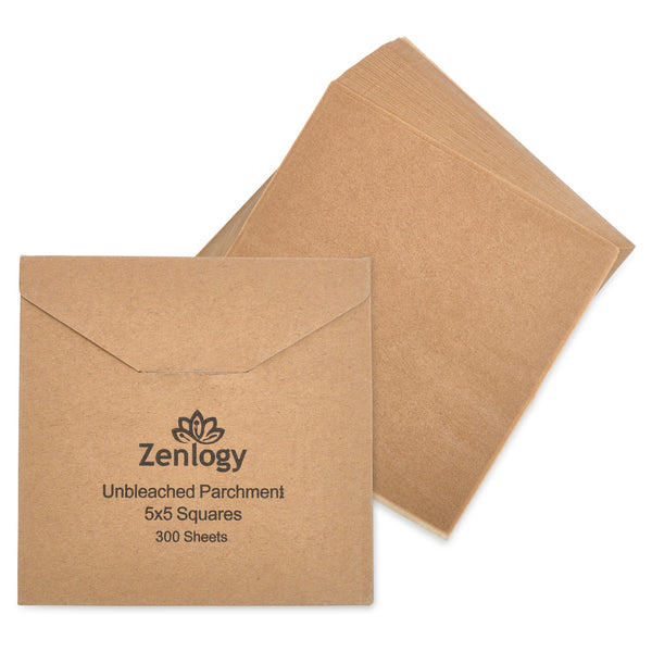 Unbleached 5x5 Parchment Paper Square Sheets – Excellent for Freezer Storage or Separating Baked Goods