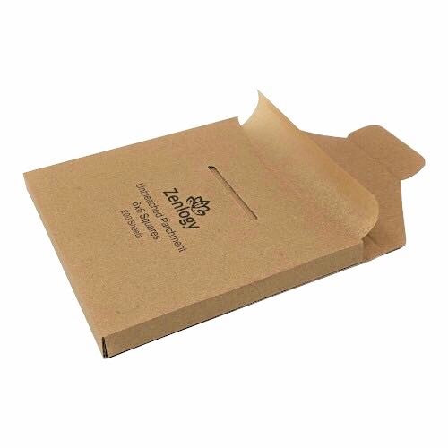 Unbleached 6x6 Parchment Paper Squares (200 sheets) Exact Fit