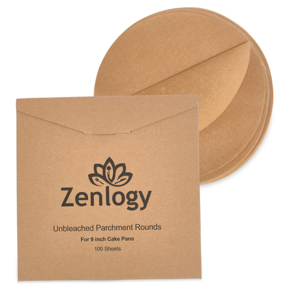 Unbleached 9 inch Parchment Rounds - Exact Fit 9" Cake or Pie Pans