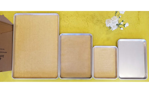 Zenlogy Founder Jaya Patel Demonstrates Parchment Paper Sheet Size Comparison