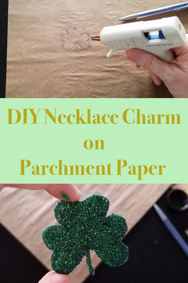 DIY Necklace Charm on Parchment Paper