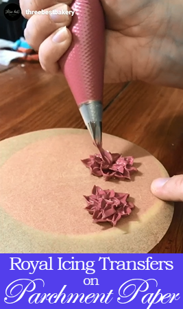 Royal Icing Transfers on Parchment Paper