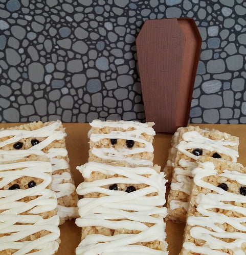 No Trick All Treat Rice Krispie Mummies