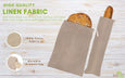 Reusable Linen Bread Bags - 100% Linen Washable - Combo Set of 2 - Loaf Bag  (12 x 16 inches) and Baguette Bag (20 x 6 inches) Artisan Bread, Fresh Produce Drawstring Storage Bags