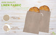 Reusable Linen Loaf Bags - 100% Linen - Set of 2 - Washable Bread Bags (12 x 16 inches) Artisan Bread, Fresh Produce Drawstring Storage Bags